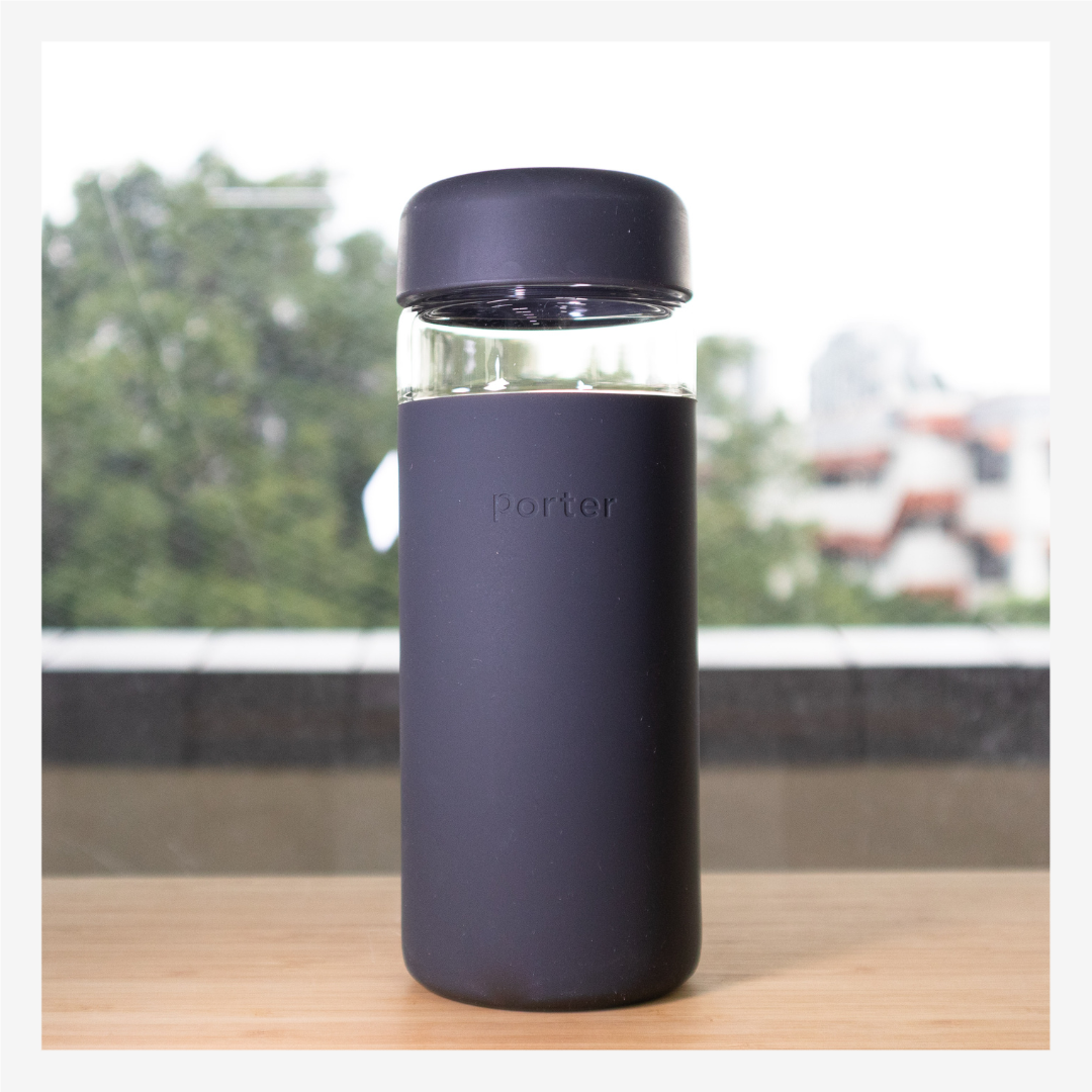 Porter Wide Mouth Reusable Glass Water Bottle – Domaci